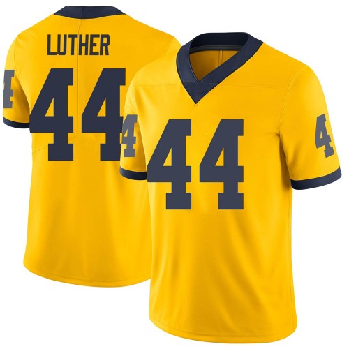 Joshua Luther Michigan Wolverines Men's NCAA #44 Maize Limited Brand Jordan College Stitched Football Jersey OFG7354BS